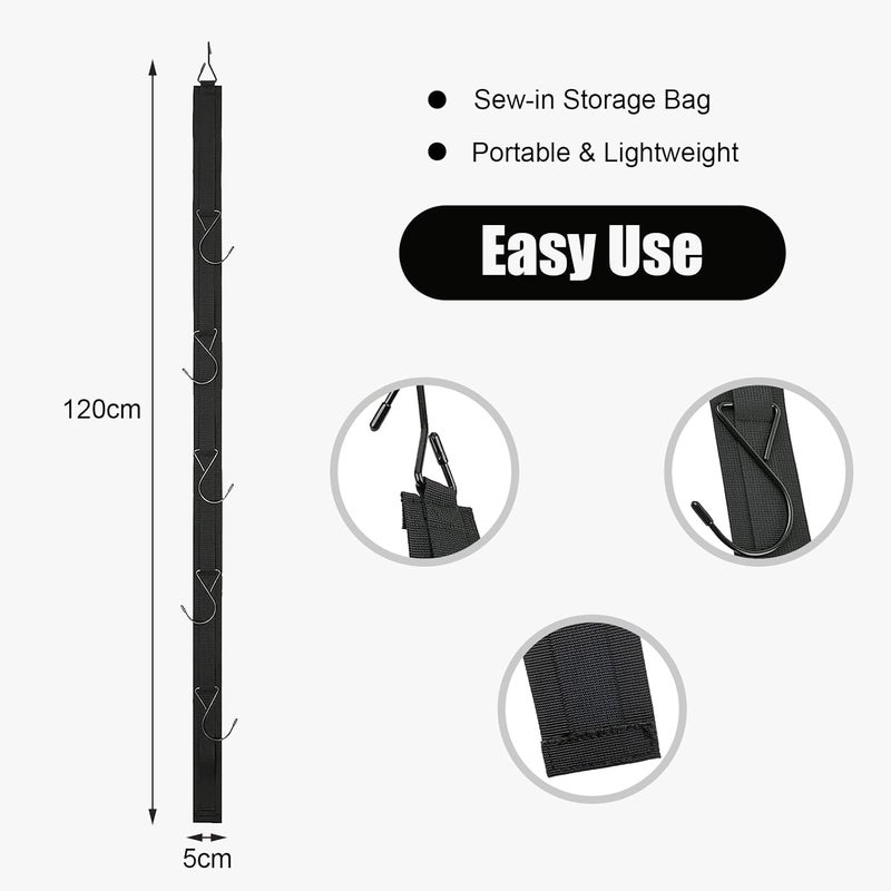 TUYUU Hockey Drying Rack,Hockey Training Equipment Gear Organizer,Portable Sports Hanging Straps with 5 Hooks,Ice Hockey Gifts for Men Boys Mom.Hockey Hanger for Home Travel Outdoor.Hockey Accessories - Image 3